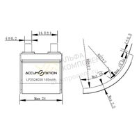 Фото AS2524038 4.35V 185mAh Li-pol