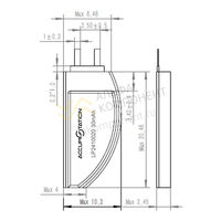 Фото AS2410020 4.35V 30mAh Li-pol (D Shape)